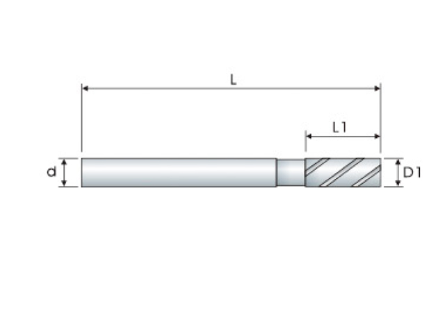 2刃立銑刀-長柄型